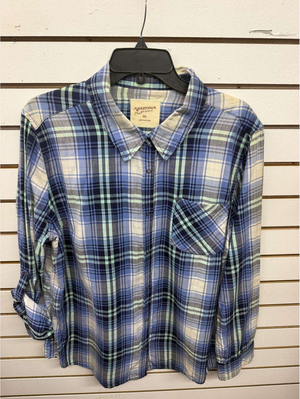 Arizona Jean Co. Plaid Button-Up Shirt – Women’s XXL
